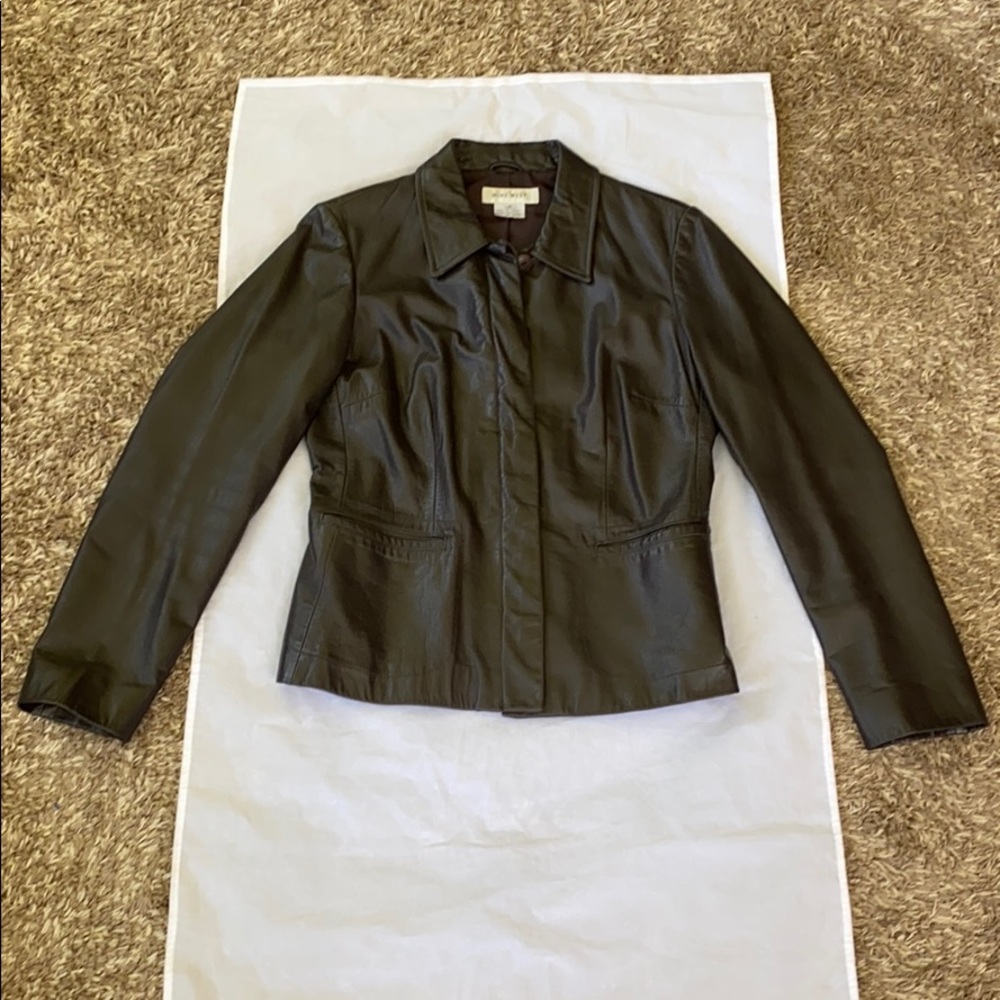 Nine West Leather Jacket, Size 6